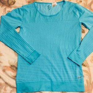 Nike Dri-Fit blue active long top